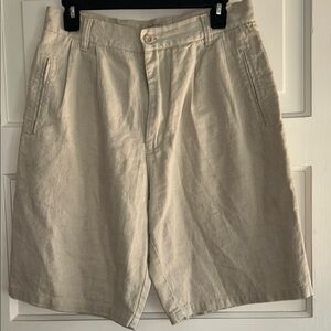 Tan Men's cotton/linen like Shorts
